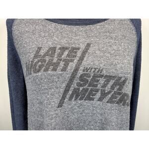 Late Night With Seth Meyers Long Sleeve T-shirt Cotton Blend Size Medium